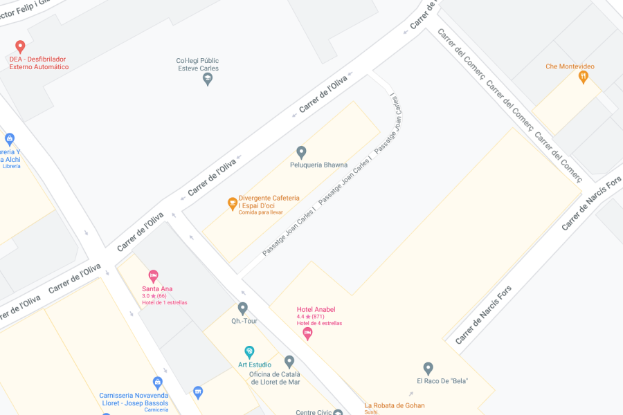 Passatge actualment inscrit com a Joan Carles I (Google Maps)