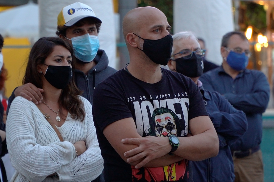Manifestacio plaça de la vila de Lloret en contra inhabilitacio Quim Torra
