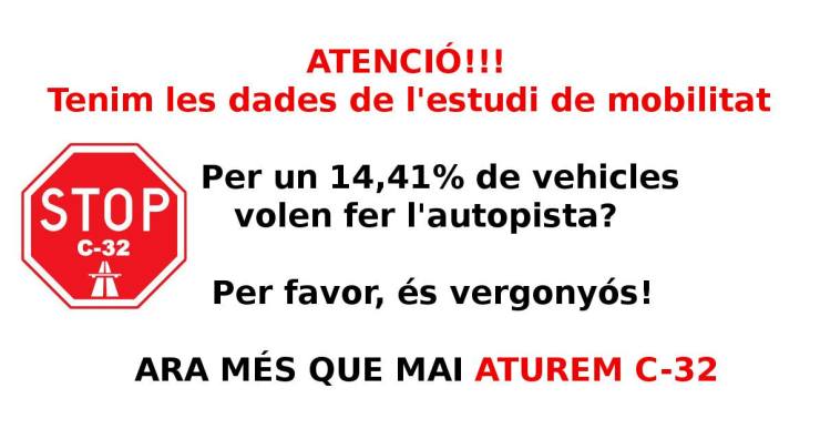 Un estudi conclou que menys del 15% de vehicles utilitzarien la C-32 fins a Lloret
