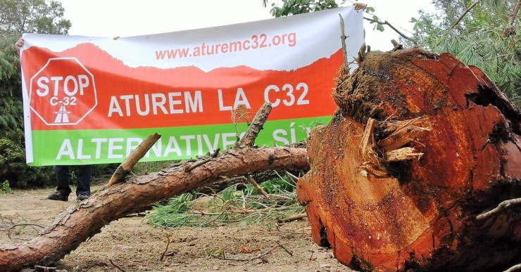 Lloret En Comú denuncia la tala d’arbres que s’està fent abans que s’executin les obres de la C-32