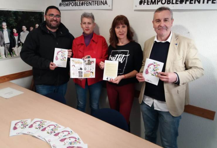 Lloret en Comú en la presentació del còmic (NRLL)