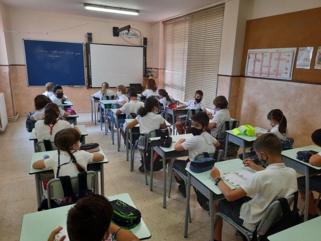 Una classe de l'escola Immaculada Concepció