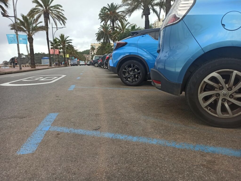 La zona blava del passeig