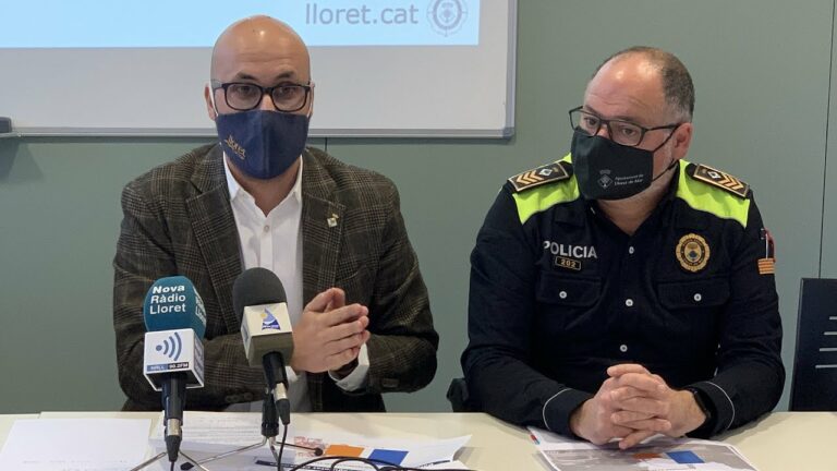 La Policia Local de Lloret realitza més de 16.800 serveis al llarg del 2021