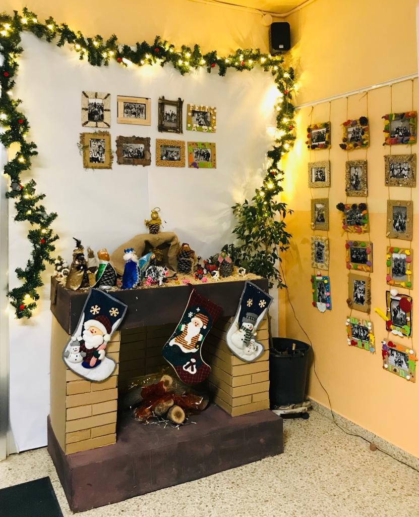 El pessebre fet pel menjador de l'escola Pere Torrent.