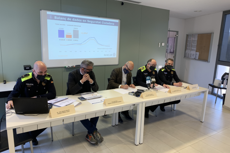 Roda de premsa per presentar la Memòria 2021 de la Policia Local