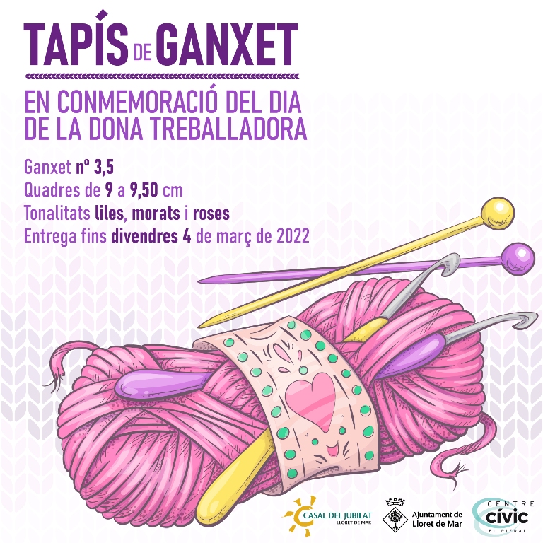 Cartell del tapís de ganxet pel 8M