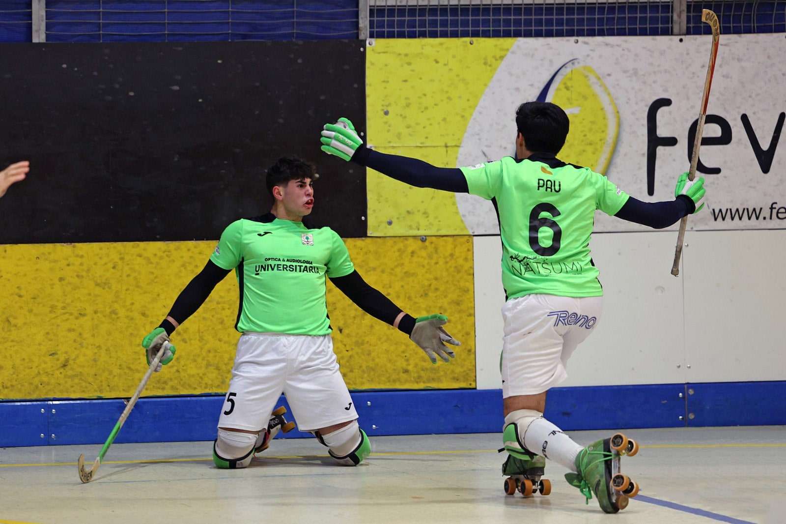 Un moment del partit del Club Hoquei Lloret (Luís Velasco)