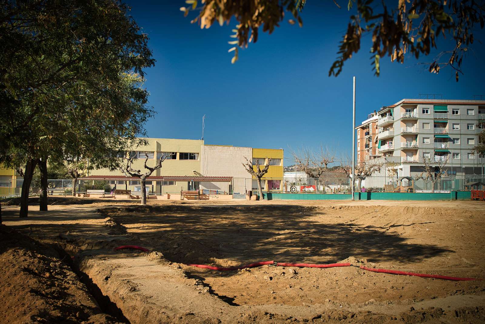 Les obres al parc infantil del costat del Pere Torrent