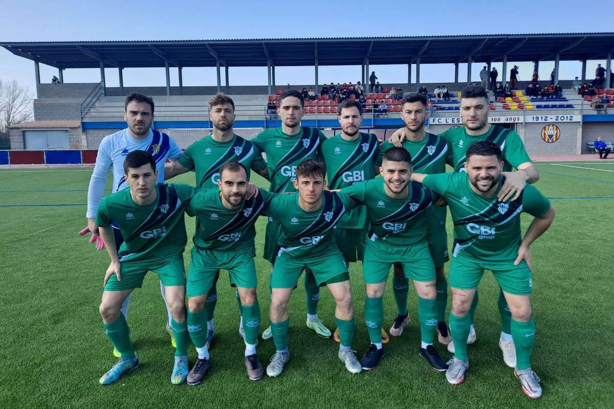 L'equip abans del partit (CF Lloret)