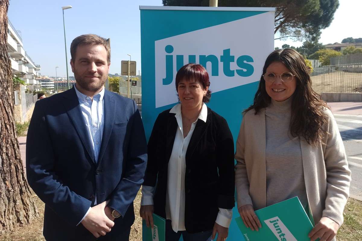 Jordi Camps, Maria Antònia Batlle i Mònica Sales, avui a Lloret