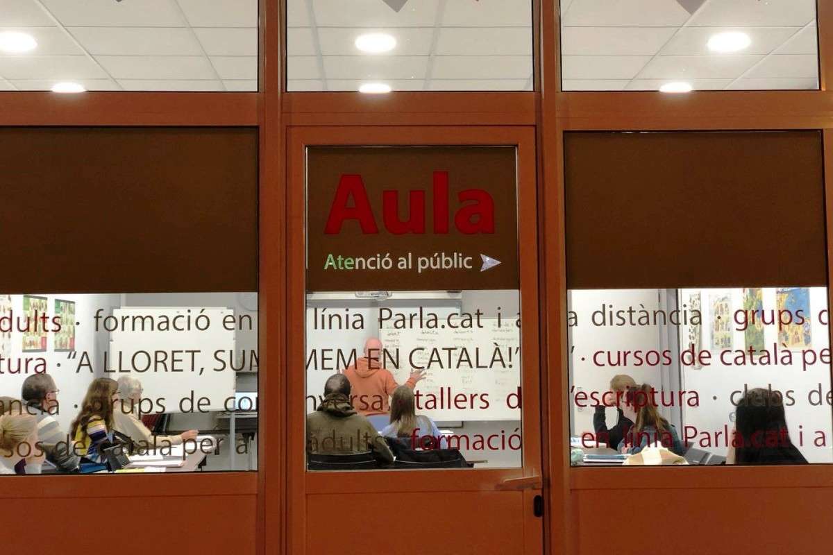 L'aula de les classes de català (Oficina de Català de Lloret de Mar)