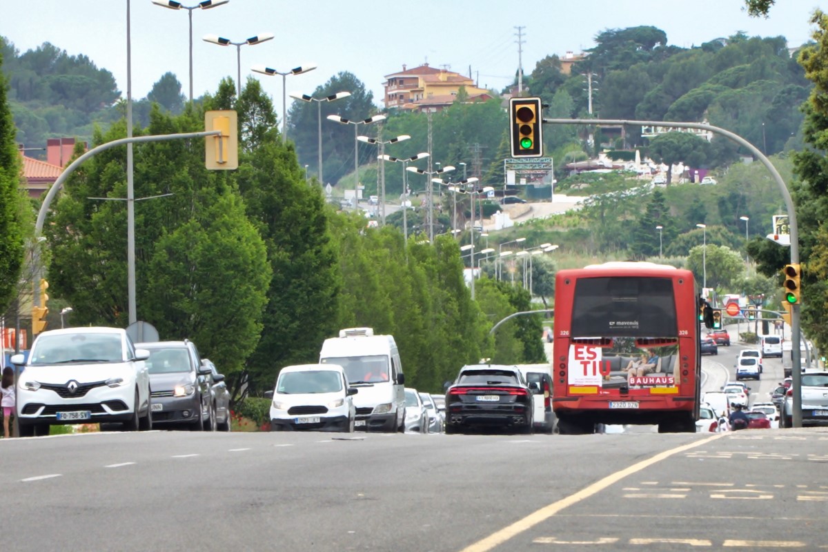 L'avinguda Vila de Blanes, a l'alçada de Fenals