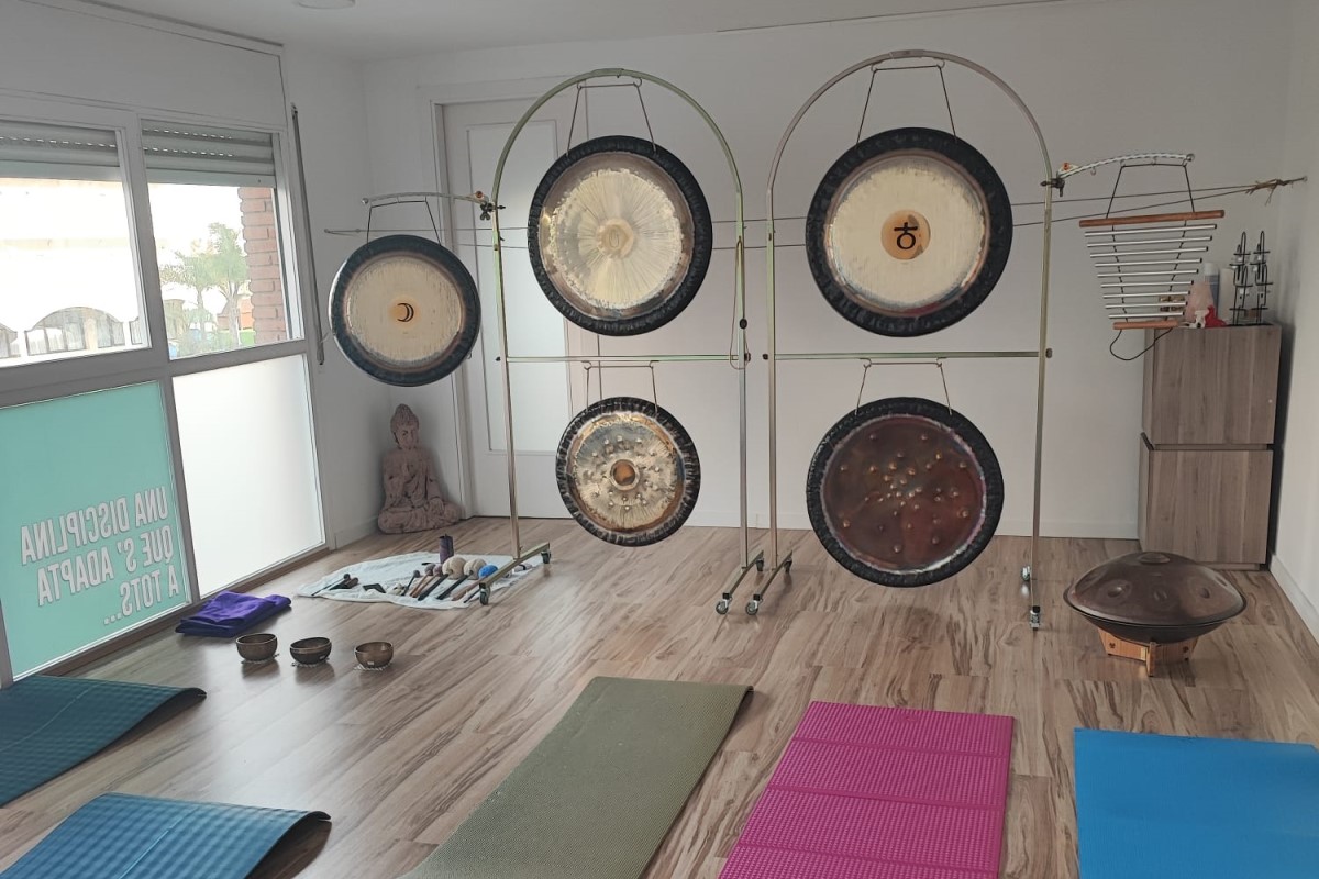 Els gongs preparats per a l'activitat (Punt d'Equilibri)