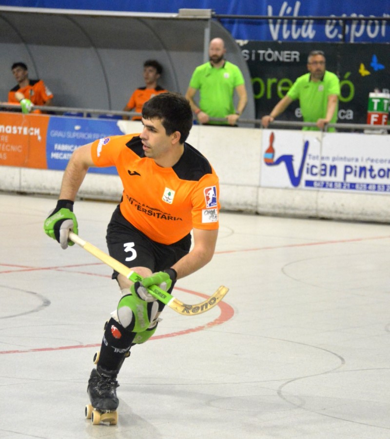 Xavier Pérez, en un moment del partit (Club Hoquei Lloret)