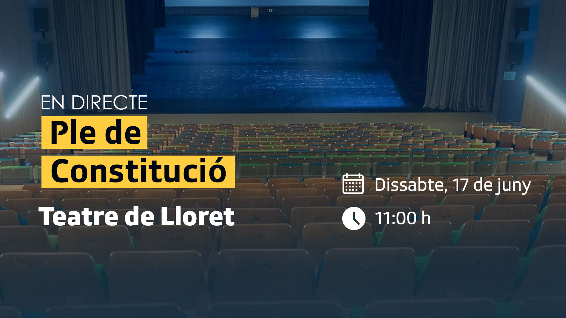 Aquest dissabte (11h) es duu a terme el ple de constitució al Teatre