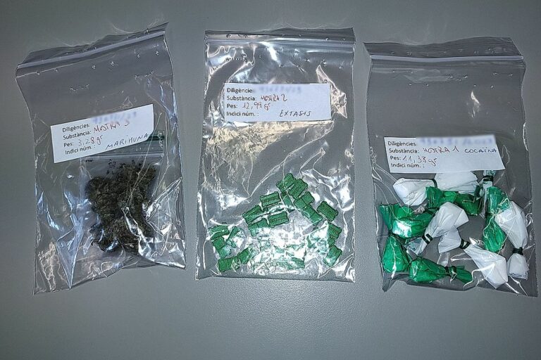 La droga intervinguda pels Mossos a un traficant de Lloret.