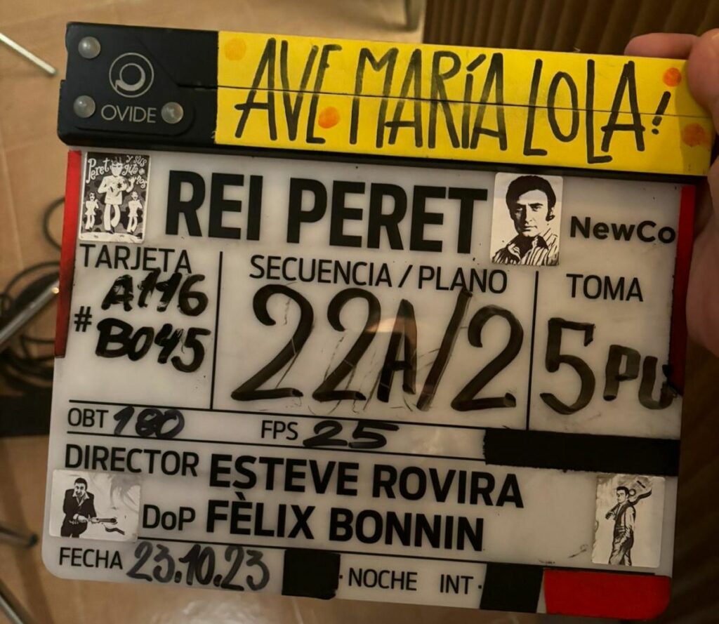 claqueta del rodatge de 'Peret'