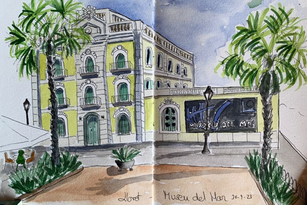 Un dels dibuixos de la trobada (Urban Sketchers Girona)