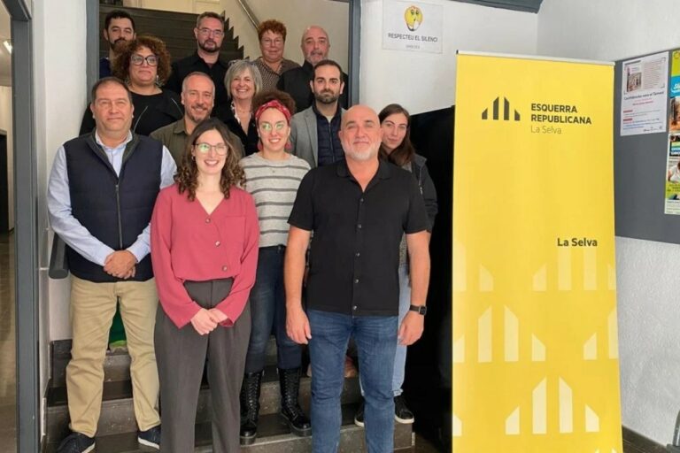 La nova junta de la Federació comarcal d'ERC a la Selva