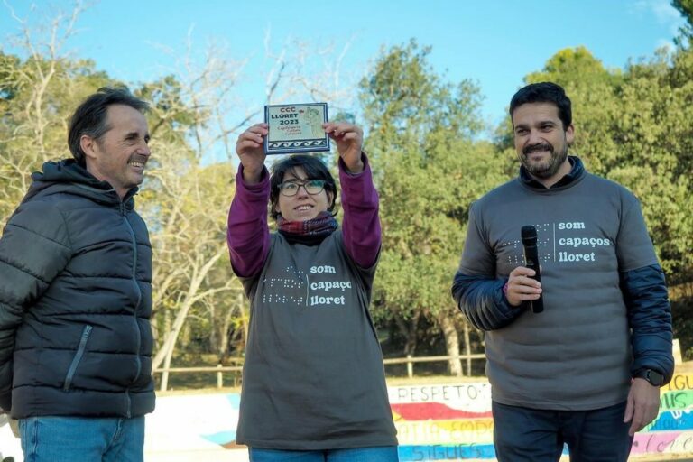 Cristina Marquès, amb els regidors Carlos Costa i Nino Gómez (Ajuntament de Lloret de Mar)