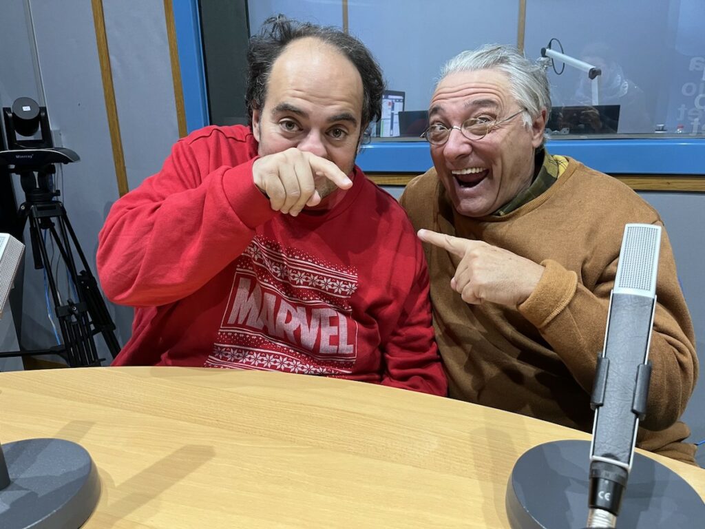 Paco Moreno i Nanu Ferrari, als estudis de la ràdio.