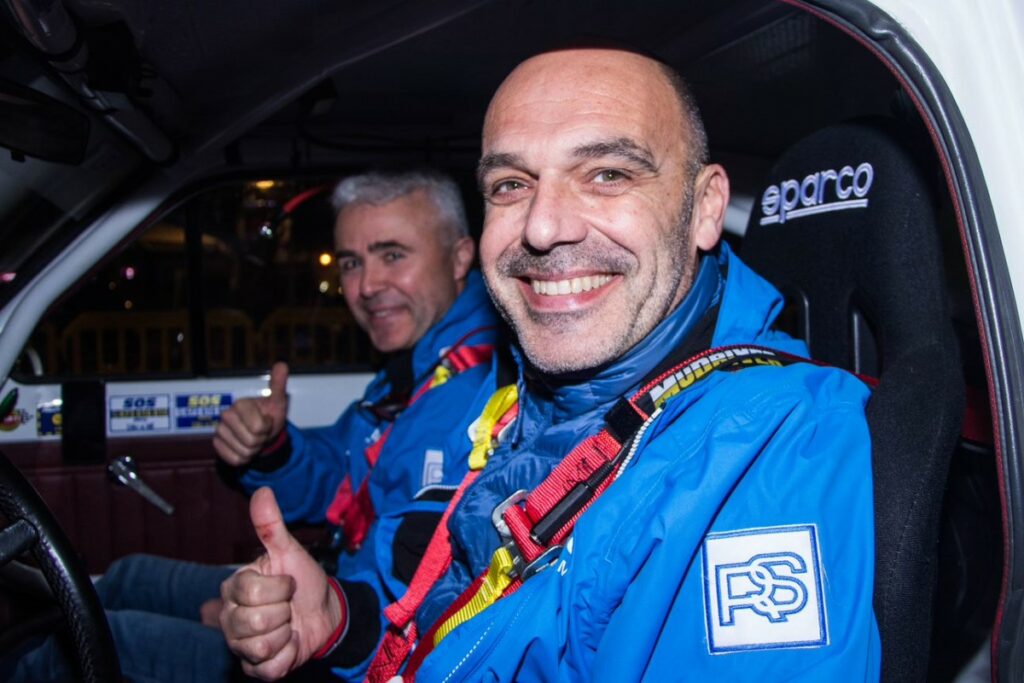 Jordi Martí, amb el seu antic copilot, Ivan Tibau