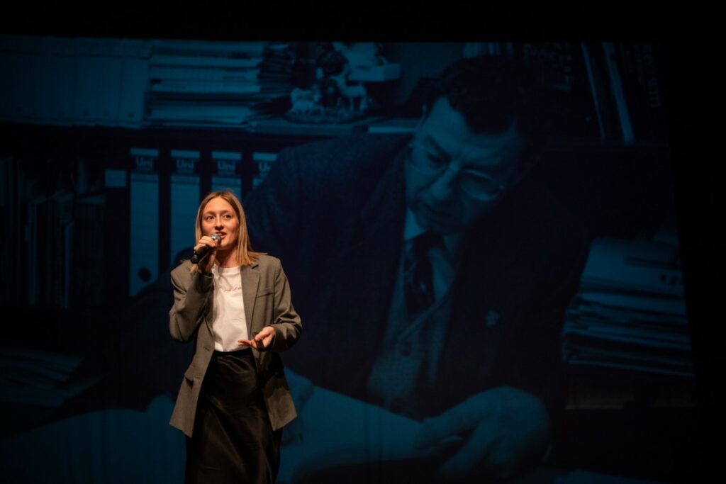 Núria Perea, a la presentació de l'Any Domènech (Ajuntament de Lloret de Mar)