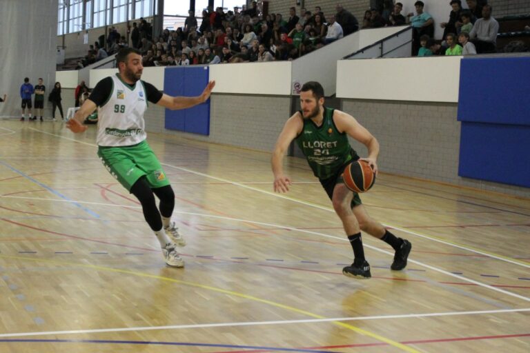 El masculí del Bàsquet Lloret en el partit d'aquesta jornada (Javi Rojo)