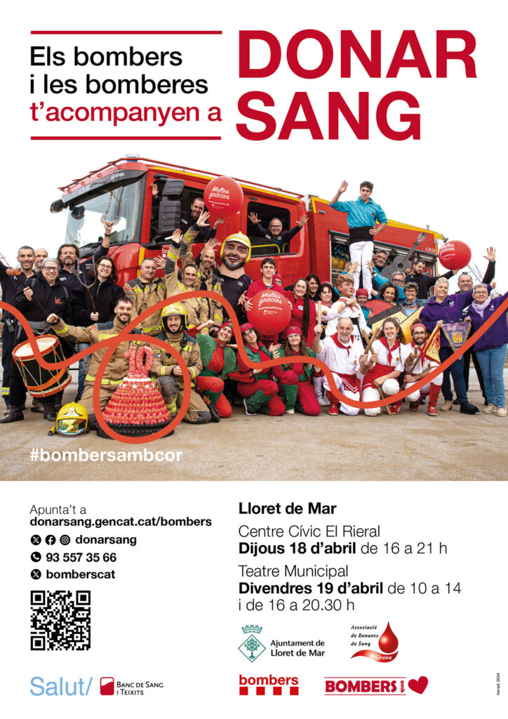 Cartell donació de sang Abril 2024