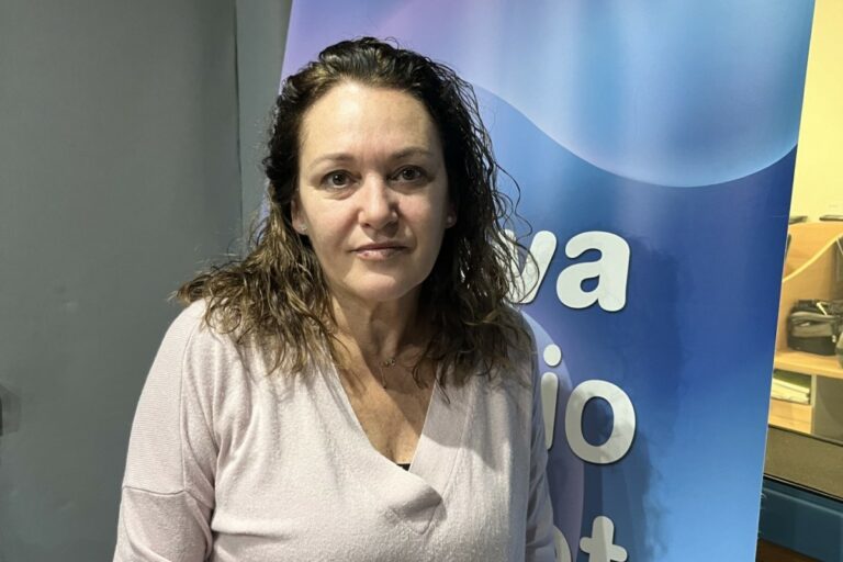Cristina Orellana, als estudis de la ràdio