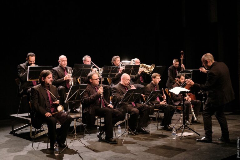 cobla Ciutat de Girona, en plena audició