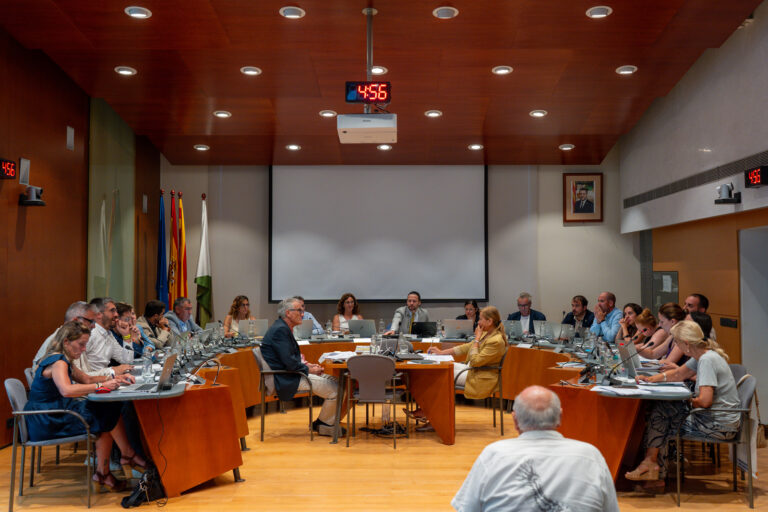 Els 21 regidors de l'Ajuntament, en el ple d'aquest 29 de juliol.
