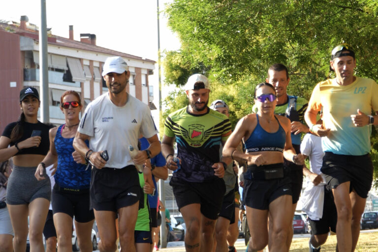 Sergio Turull durant el repte solidari a Lloret de Mar