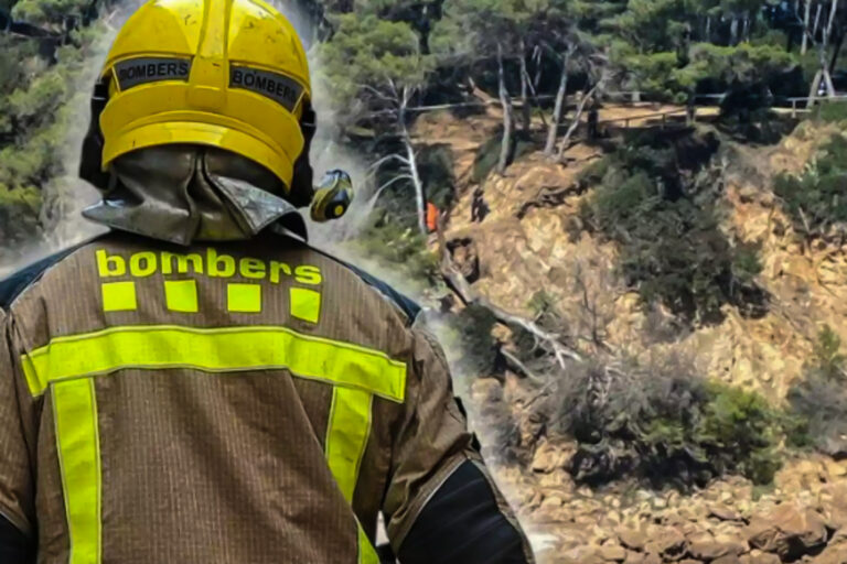 El rescat del Bombers a la costa de Lloret de Mar