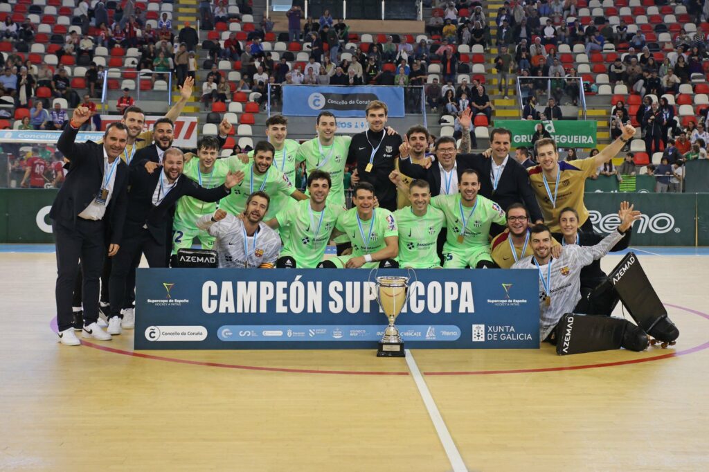 El Barça d'hoquei patins campió de la Supercopa