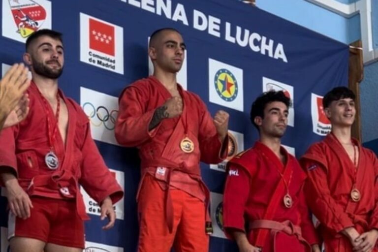 Daniil Oganesyan al pòdium (Club Esportiu Nova Unió)