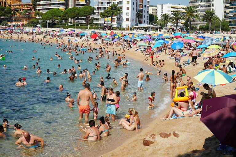 banyistes a la platja de Fenals al 2023-jpg