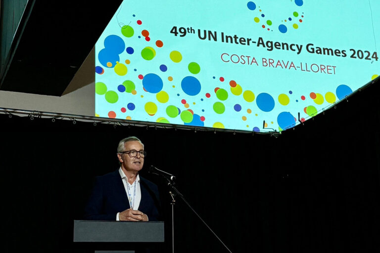 Frederic Guich, a la presentació dels UN Inter-agency Games (Lloret Turisme)