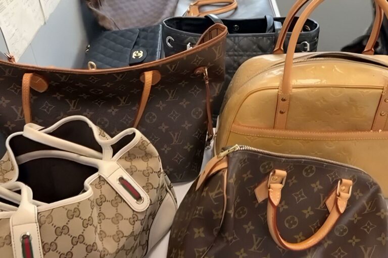 Algunes de les bosses de mà de luxe, recuperades pels Mossos d'Esquadra