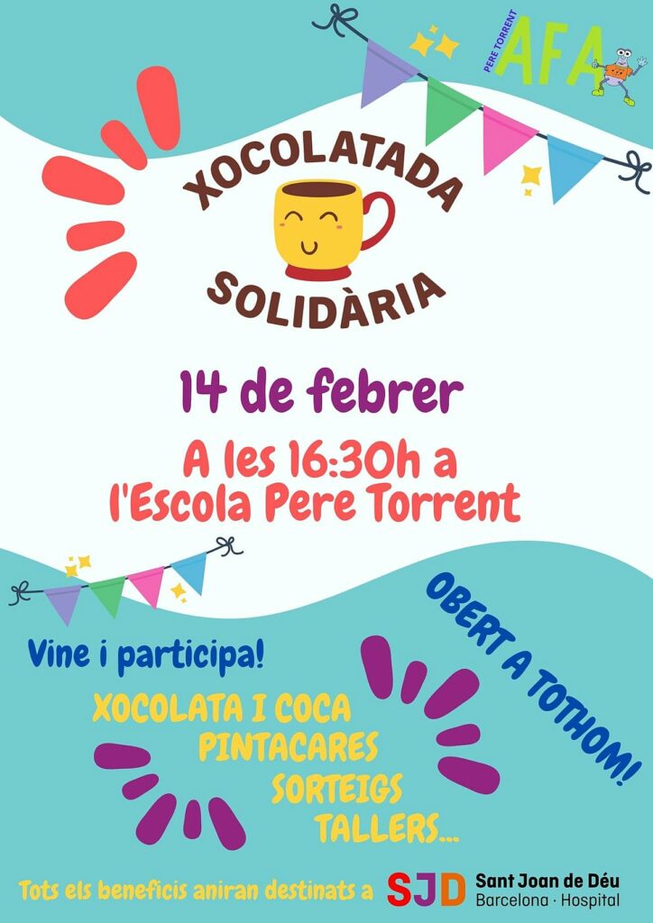 cartell xocolatada solidària Pere Torrent