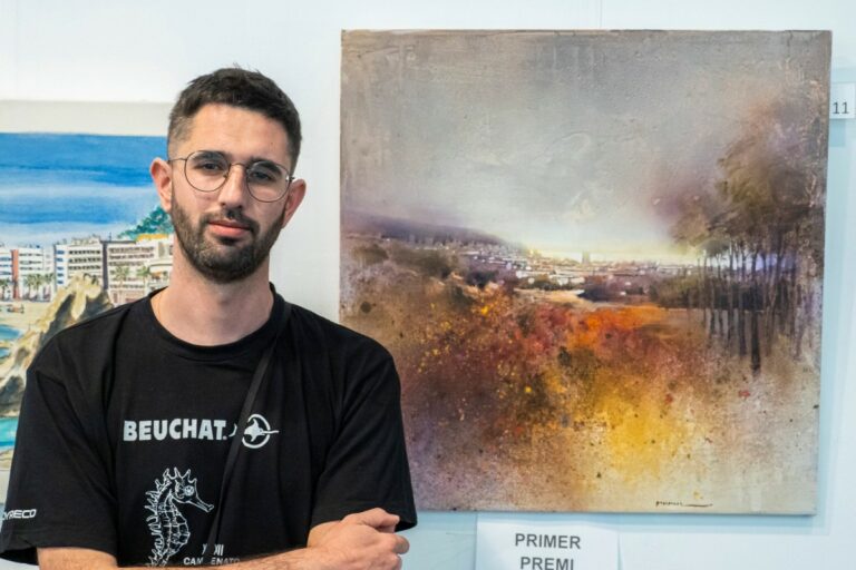 Albert Giménez Torrent guanya el Concurs de Pintura Ràpida, que va tenir quaranta participants