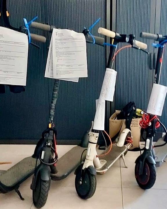 Els patinets immobilitzats (Ajuntament de Lloret de Mar)