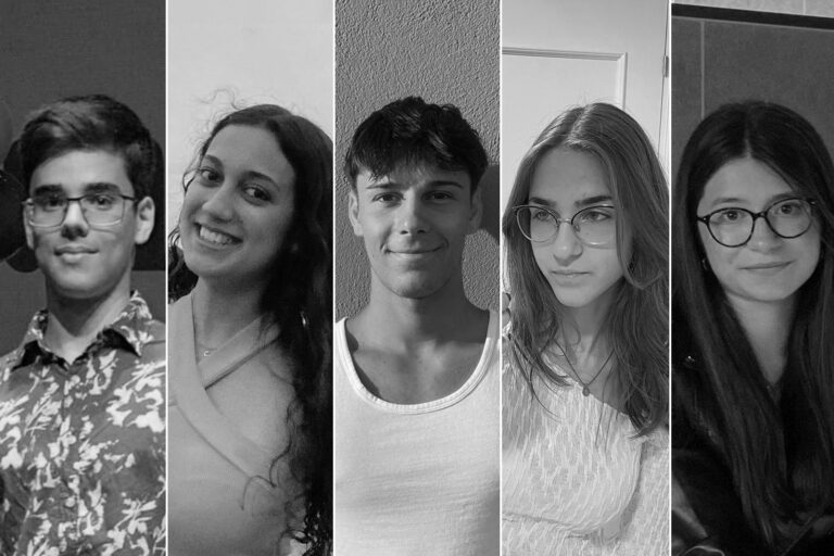 Cristian Millán, Clara Tomaszek, Pau Martínez, Alina Trifan i Carla Flores