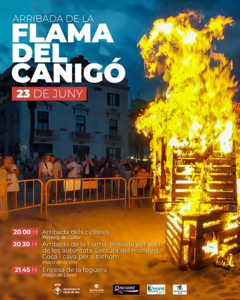 Cartell de l'arribada de la Flama del Canigó