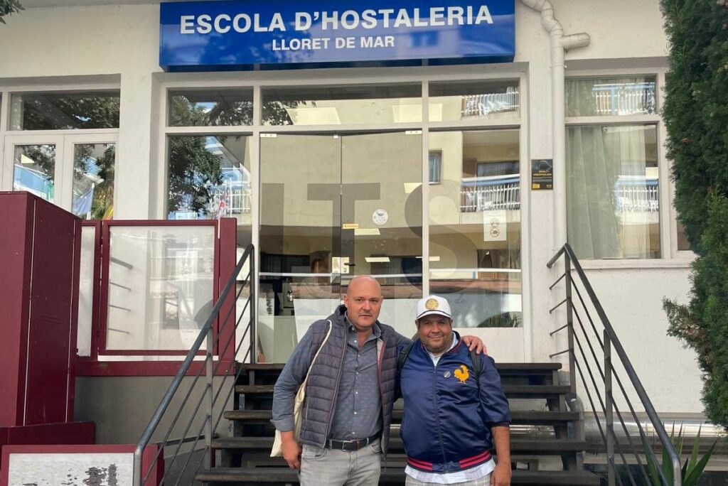 David Barba i Cesar Diaz a l'escola hostaleria