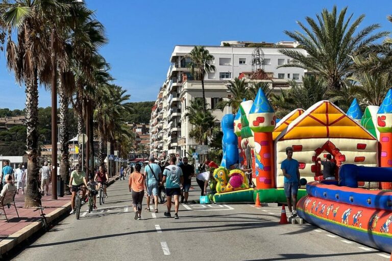 El passeig tallat per una activitat durant la Setmana de la Mobilitat