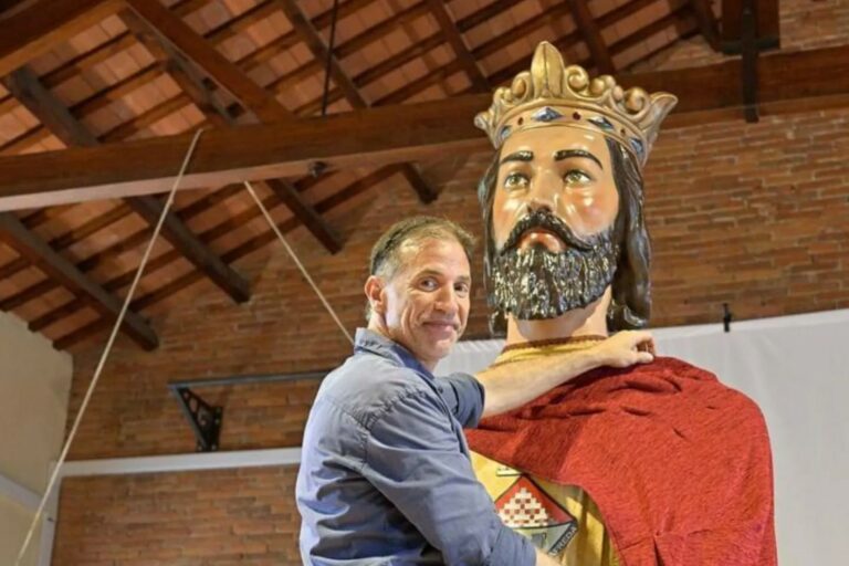 Mariano Pages amb un gegant