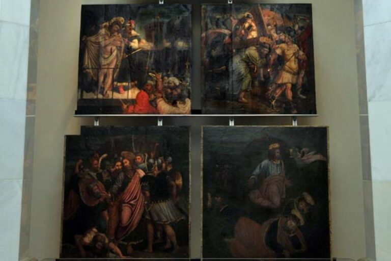 Part del retaule major de Sant Romà a la parròquia (Lloret Turisme)