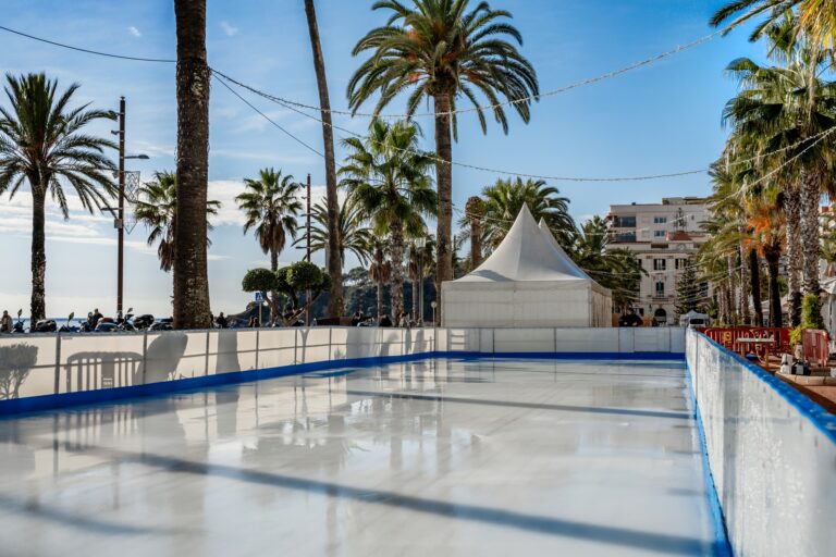 La pista de gel, al passeig Verdaguer